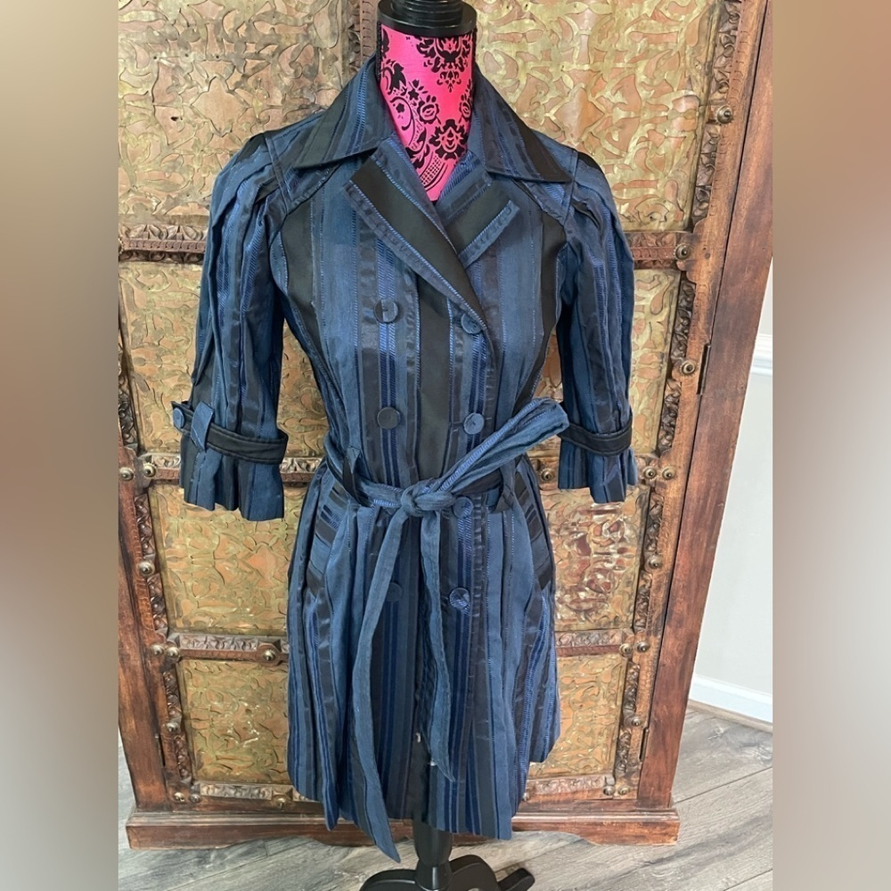 Diane Von Furstenberg Blue Striped Blazer